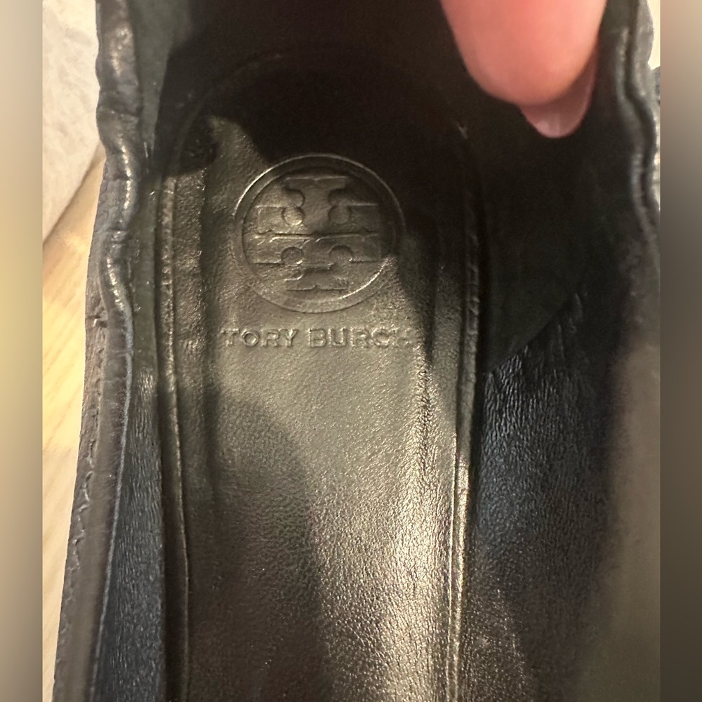 Tory Burch Black Reva Leather Ballet Flats, size 12 - Picture 10 of 11